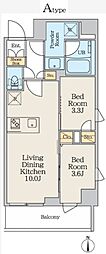 墨田区吾妻橋2丁目マンション 2LDKの間取図画像