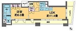 カスタリア若林公園 1LDKの間取図画像