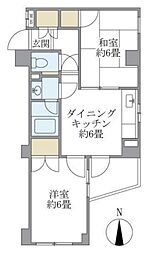サンコート荻窪 1階2DKの間取り