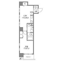 ルクレ新川レジデンス 3階1LDKの間取り
