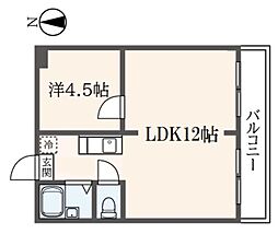 メゾンドール 1LDKの間取図画像