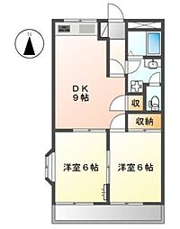間取図画像 2DK