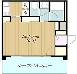 OZ-COURT 4階1Kの間取り