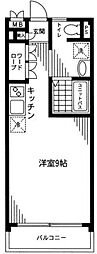 ウィステリア6 ワンルームの間取図画像