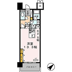 ロイヤルパークス西新井 ワンルームの間取図画像