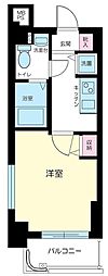 クレアシオン門前仲町 1Kの間取図画像