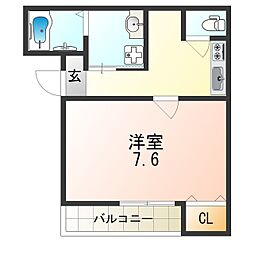 阪急京都本線 茨木市駅 徒歩11分の賃貸アパート 3階1Kの間取り