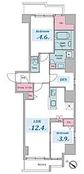 レジディア板橋本町プレイス 2LDKの間取図画像