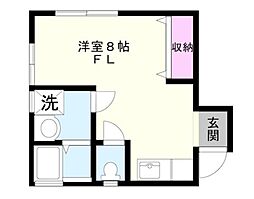 K-HOUSE ワンルームの間取図画像