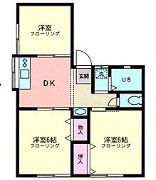 第三正栄荘 2階3DKの間取り