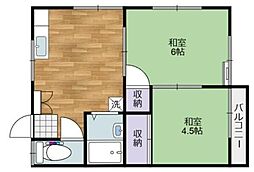 ファミール高橋 2DKの間取図画像