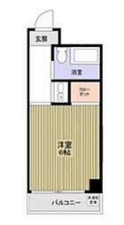 H・MレジデンスB 1Kの間取図画像
