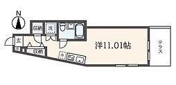 モダンフォルム永福 ワンルームの間取図画像