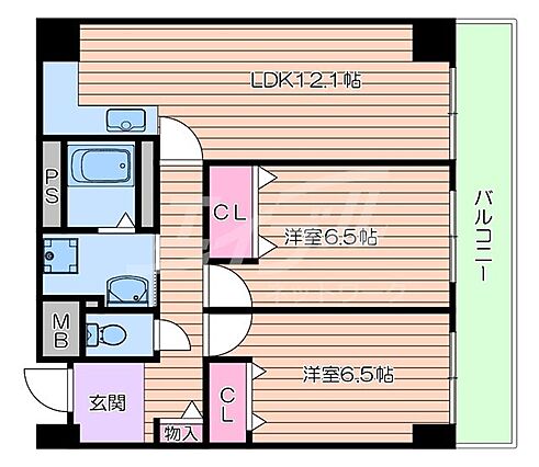 ＲＥＳＩＤＩＡ西天満_間取り_0
