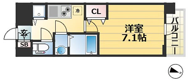 兵庫県神戸市中央区浜辺通４丁目(賃貸マンション1K・8階・24.79㎡)の写真 その2