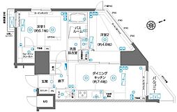 ズーム駒込 2DKの間取図画像