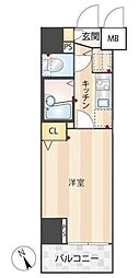 トーシンフェニックス新横濱イクシール 1Kの間取図画像