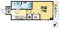 マロワール神戸 1Kの間取図画像