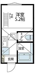 ヒルズ川崎大師 ワンルームの間取図画像
