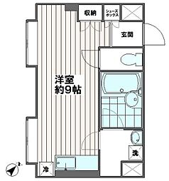 東都自動車浮間マンション ワンルームの間取図画像