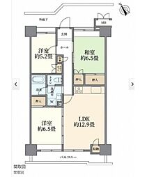 川越駅前脇田ビル川越マイン 3LDKの間取図画像