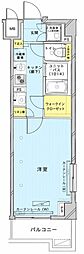 ルーブル大鳥居伍番館 1Kの間取図画像
