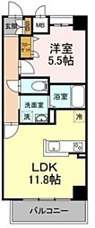京成松戸線 高根公団駅 徒歩3分の賃貸マンション 5階1LDKの間取り