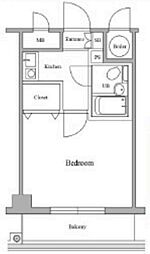 東京メトロ東西線 浦安駅 徒歩9分の賃貸マンション 2階1Kの間取り