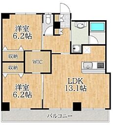 ライヴス行徳 2階2LDKの間取り