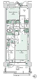 パークシティー高田馬場 2LDKの間取図画像