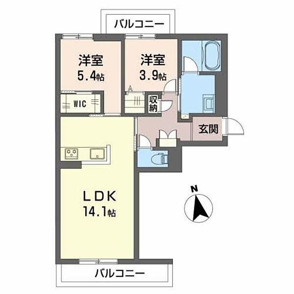 Ｓｈａ　Ｍａｉｓｏｎ　Ｆｅｌｉｚ 0207｜京都府京都市西京区山田南山田町(賃貸マンション2LDK・2階・57.79㎡)の写真 その2