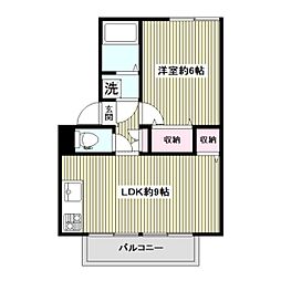 サンシティープラザ 1LDKの間取図画像