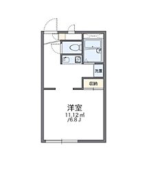 レオパレスグリーンドゥ 1Kの間取図画像