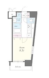 Excellent1 2階1Kの間取り