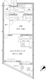MFPRコート代官山 1LDKの間取図画像