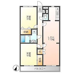 サンゴールドシマムラ 2LDKの間取図画像