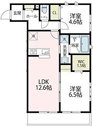 ヴァローレIII 2LDKの間取図画像