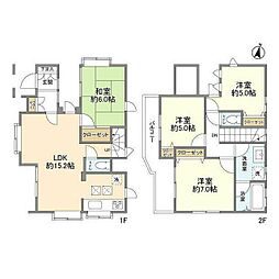 北町4丁目貸家 4LDKの間取り