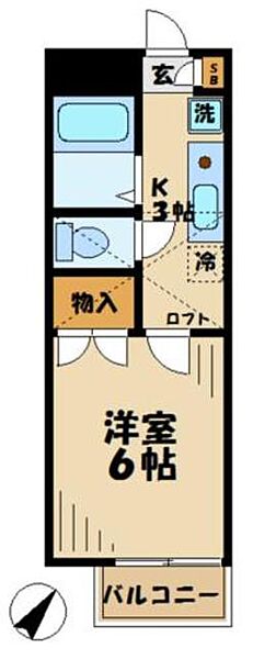 コープＮＫ堀之内 B103｜東京都八王子市松木(賃貸アパート1K・1階・24.78㎡)の写真 その2