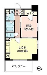 MFPRコート木場公園 2階1LDKの間取り