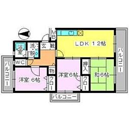 キャピタル長者原 3LDKの間取図画像