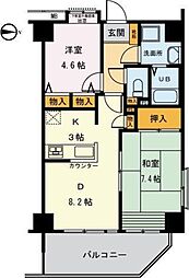 フォーエレメンツ竹ノ塚 12階2DKの間取り
