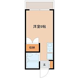 瀬川ビル 1階1Kの間取り