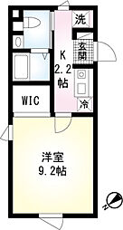 HisuiApartment 1Kの間取図画像