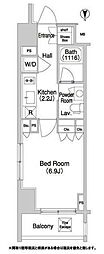 COMFORIA門前仲町 1Kの間取図画像