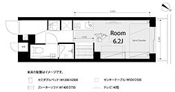 グレイス浜田山 ワンルームの間取図画像