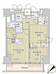 セリオ落合東中野 2LDKの間取図画像