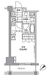 パークハビオ渋谷 ワンルームの間取図画像