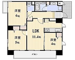 プロスペクト川崎 2階3LDKの間取り