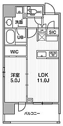 シーズンフラッツ新御徒町イースト 2階2LDKの間取り
